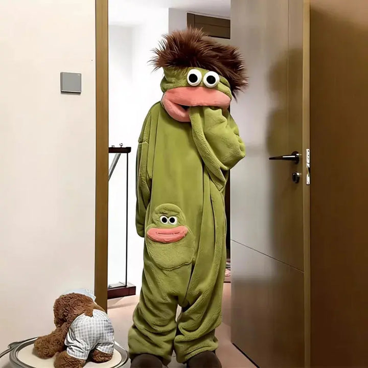 Funny Green Monster Onesie Pajamas TrendoraXentrix