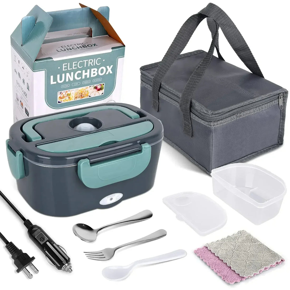 Portable Electric Heating Lunch Box – Fast Food Warmer for Home, Office & Travel