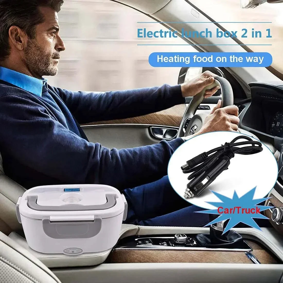 Portable Electric Heating Lunch Box – Fast Food Warmer for Home, Office & Travel