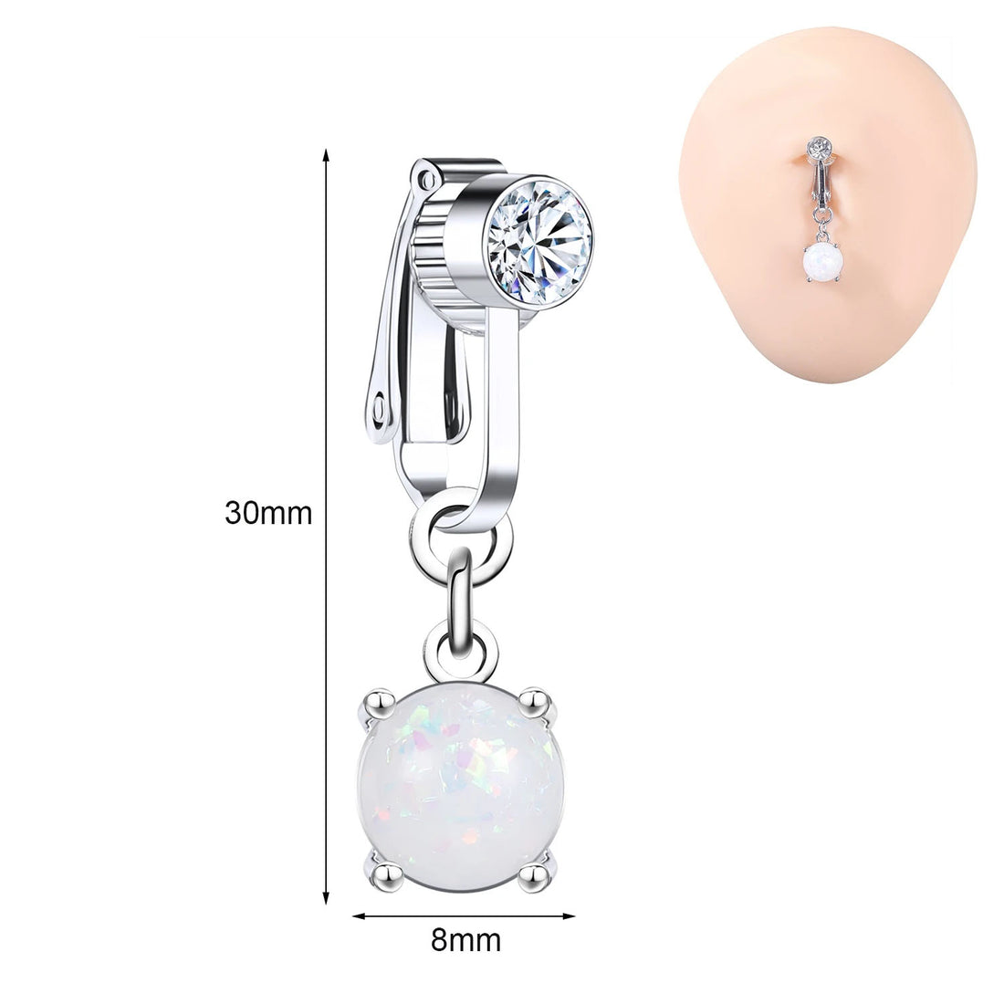 Clip-On Belly Button Piercing